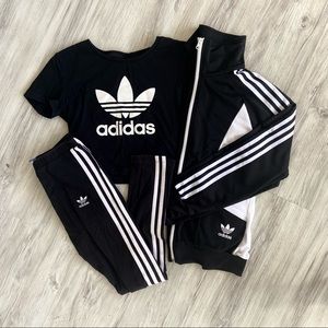 Adidas Bundle: crop top, jacket, leggings